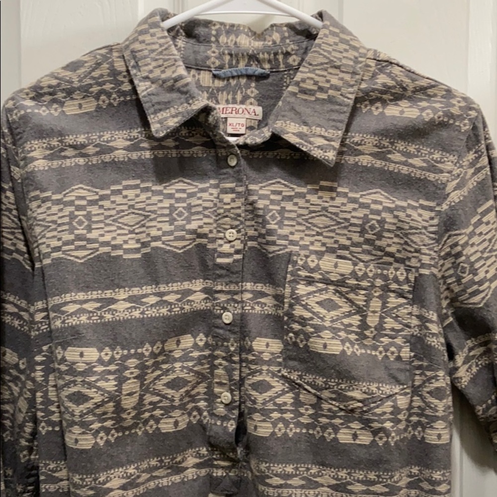 Merona Pullover Button Down Flannel - image 5